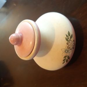 Pink floral bottle with lid small